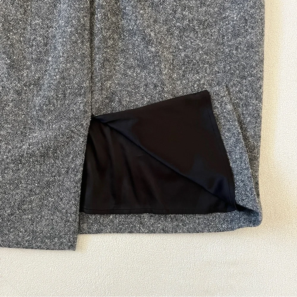 Express Design Studio Gray Tweed Sleeveless Scoop Neck Sheath Wool Dress EUC 4 - Picture 15 of 16